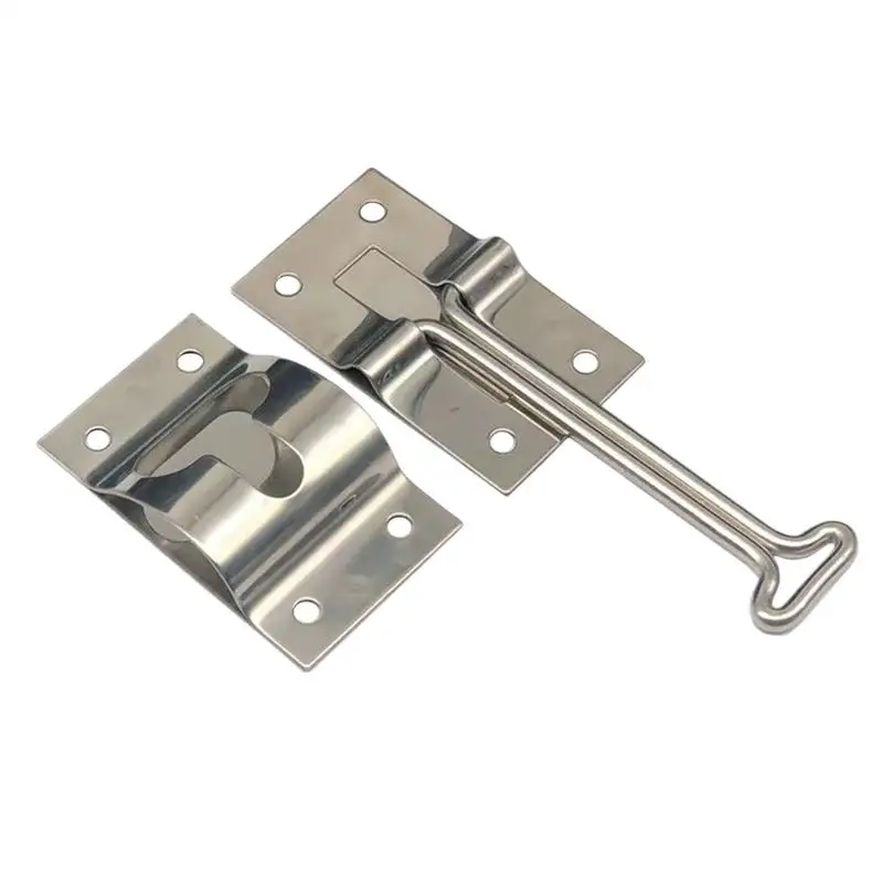 Door Holder Latch Cargo Trailer RV Door Catch Holder 4 Inch Door Keeper Stainless Steel Heavy-Duty Entrance Latch Hardware For