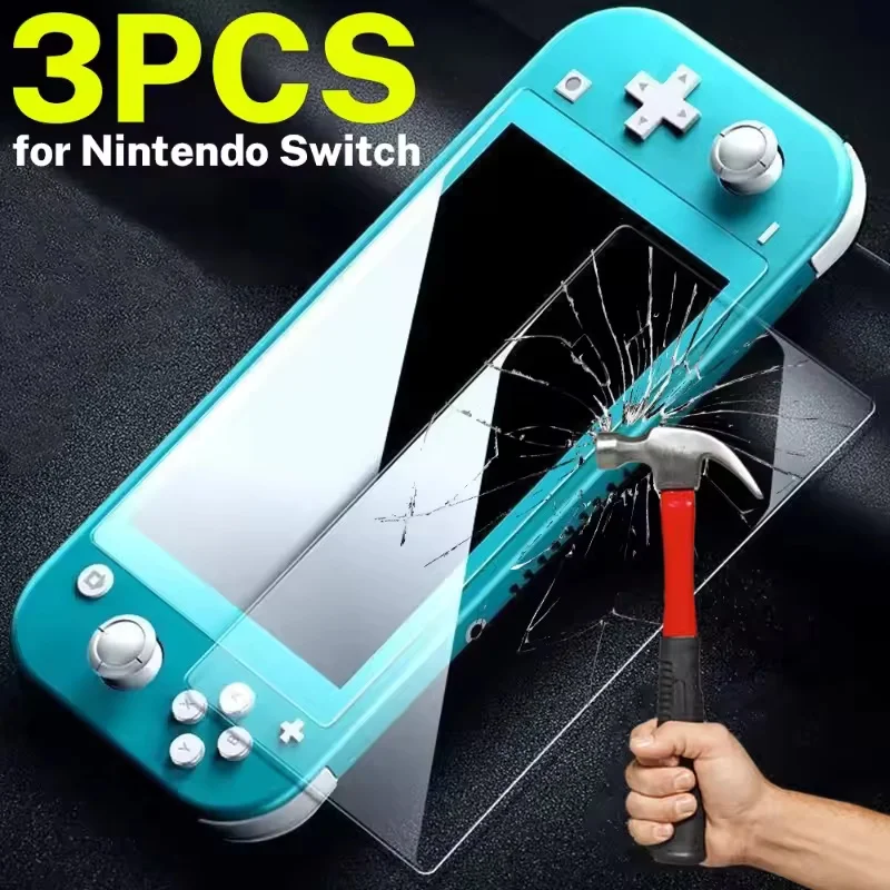 3/2/1PCS HD Premium Tempered Glass Screen Protector for Switch OLED/Switch/Lite Anti-Scratch Screen Protective Tempered Glass