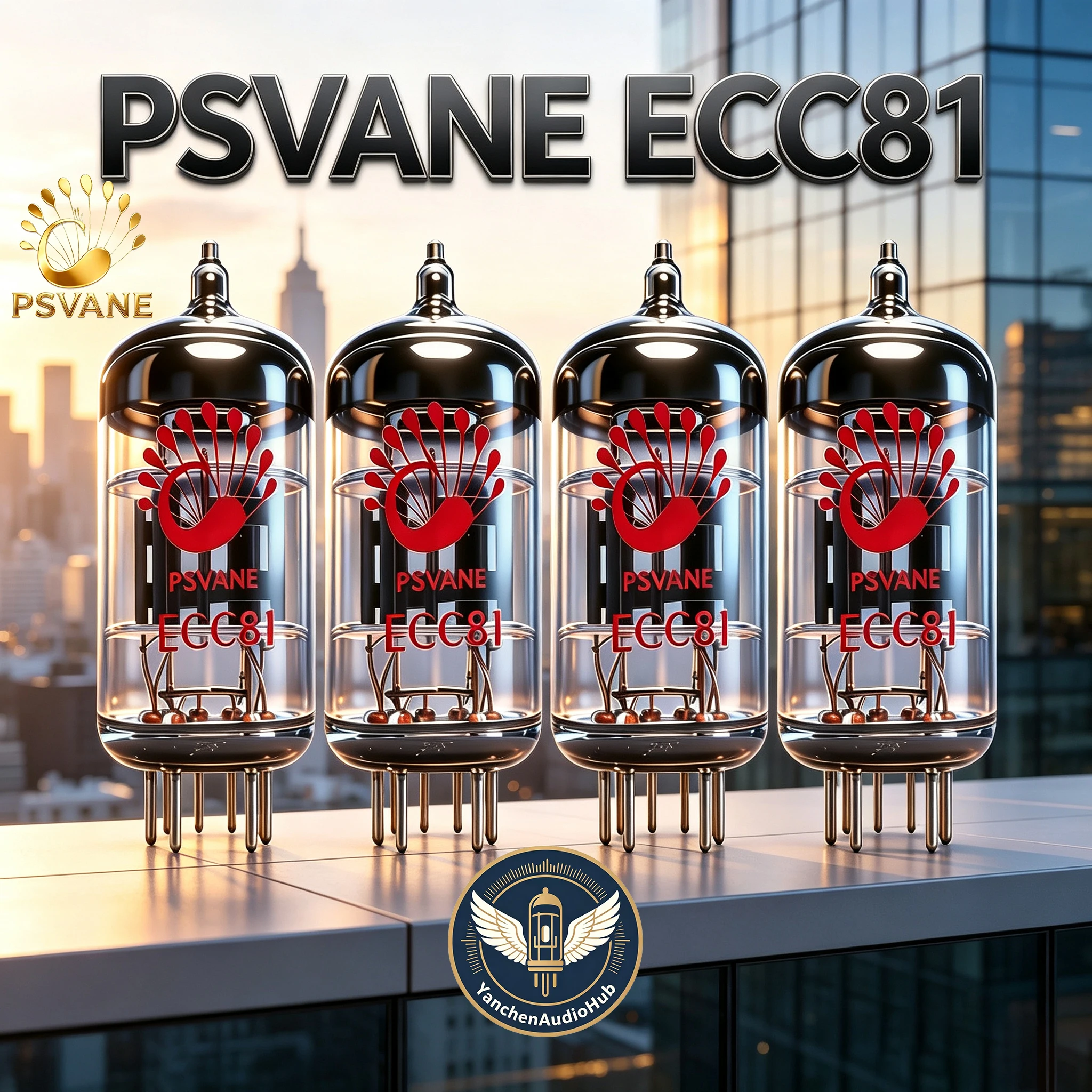 CHN 2027-PSVANE-ECC81 tube compatible with 12AT7/ECC801S high resolution low noise front tube