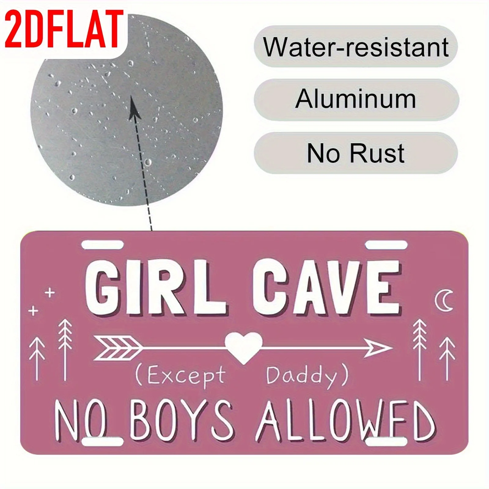Vintage Girls Room Metal Sign Decor Only 5.91x11.81