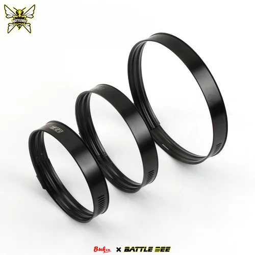 Imagen 2 del producto Abrazadera de manguera tipo T ajustable de 32 mm a 110 mm, abrazadera de manguera de acero inoxidable negra, clip de manguera, abrazadera fija