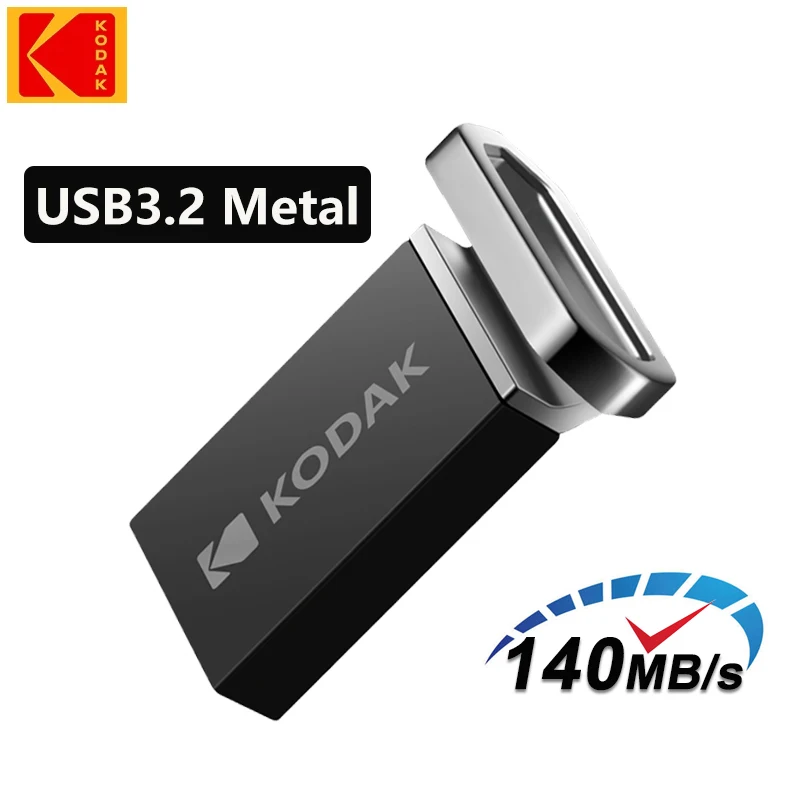 New Kodak USB3.2 High Speed Mini USB Flash Drive 64G 32G 128G Pendrive Metal USB Stick for Car Laptops Desktop Macbook