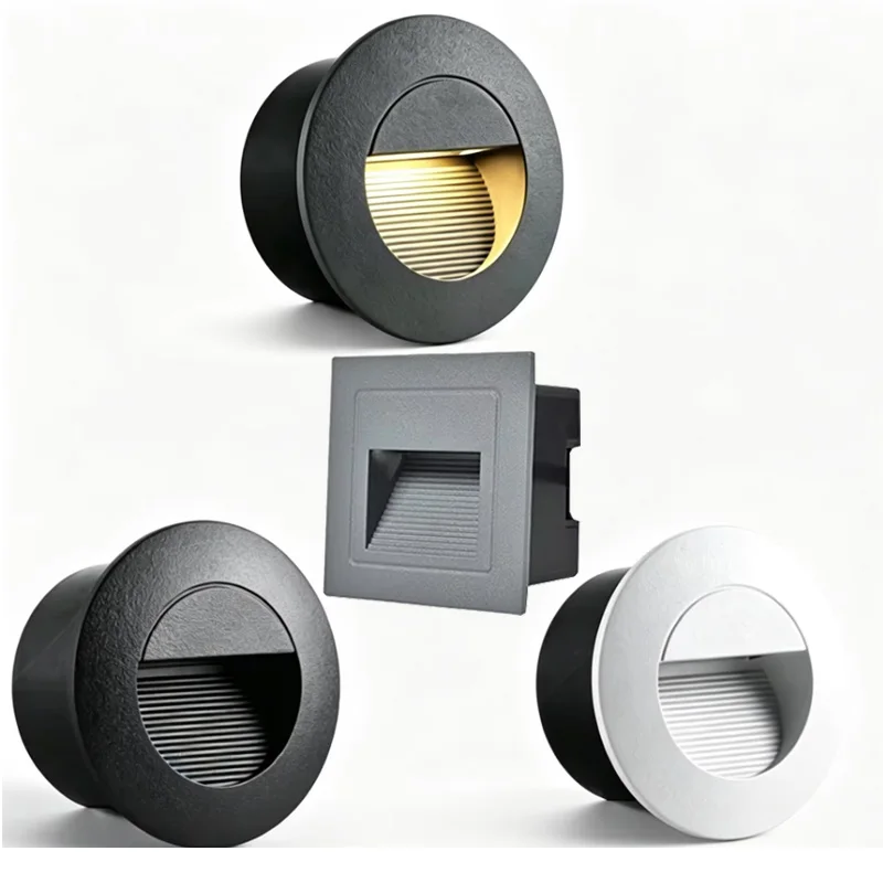 Dimmable 3W 5W Recessed LED Outdoor Waterproof Wall Lamp Footlight Stair Light Corner Wall Light Aluminum Wall Washer Pathway