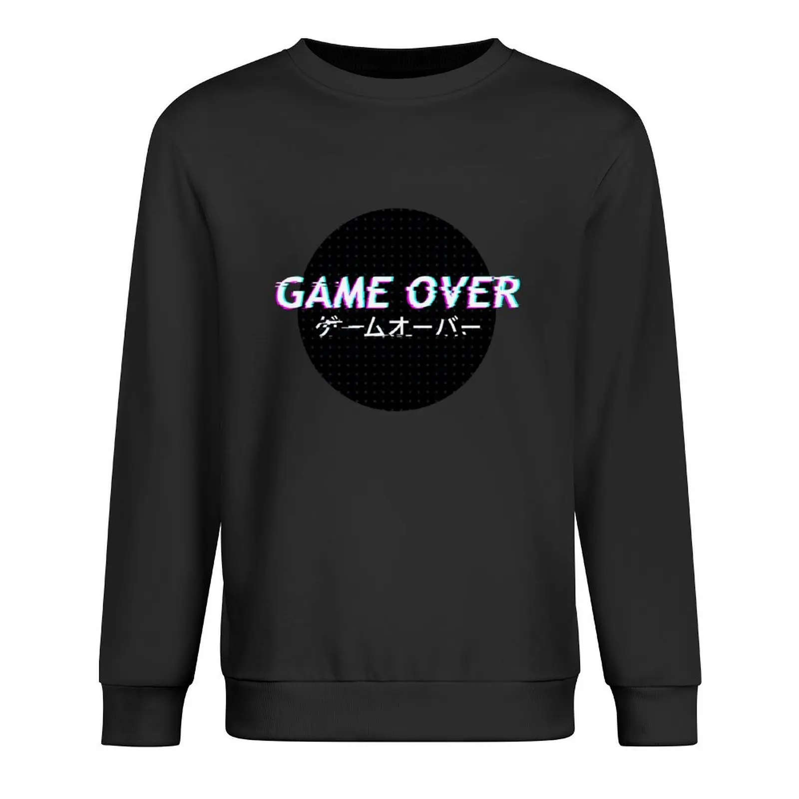 

Game over / GēMUōBā Glitch Text Japanese Pullover men's autumn clothes autumn jacket men men's coat new hoodies and sweatshirts