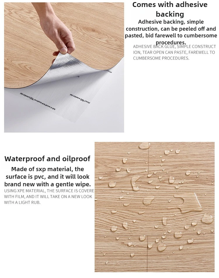 ✨ أرضيات PVC ذاتية اللصق للجدار والأرضيات ✨ - بلاط أرضيات قابل للتقشير واللصق مقاوم للماء، ديكور غرفة الخشب المحبب للقاعة #4