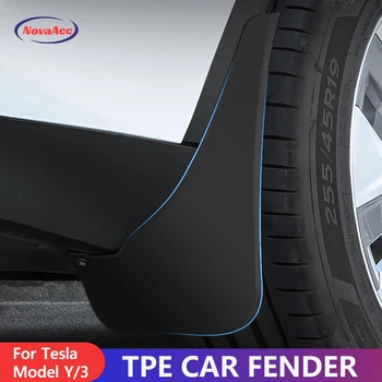 Novaacc บังโคลนกันโคลนสำหรับเทสลาโมเดล Y 2017 2024โมเดล3 2021ถึง2023 2024ไฮแลนด์มีความยืดหยุ่นสำหรับเทสลา