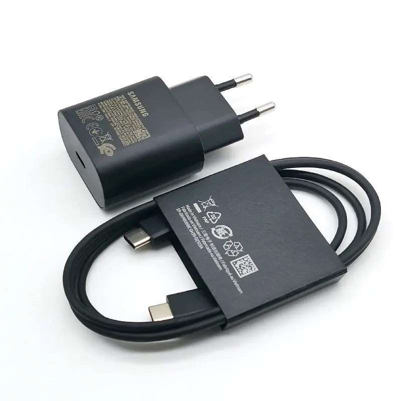 Samsung-cargador PD de 25W, adaptador de carga súper rápida, Cable tipo C para Galaxy Z Flip Fold 6 5 4 3 2 S20 S21 S22 S23 S24 S25 Ultra A56