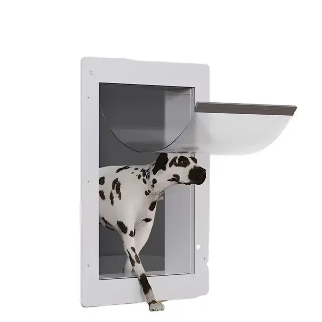 Pet Aluminum Alloy Silent Double-layer Automatic Door Can Control The Direction Of Entry And Exit, Indoor Cat Door And Dog Door