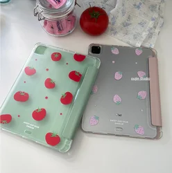 Korean minority Instagram girl cute sweet strawberry for 2024iPad protective case 2022iPad10 protective case air6 tablet cover 1