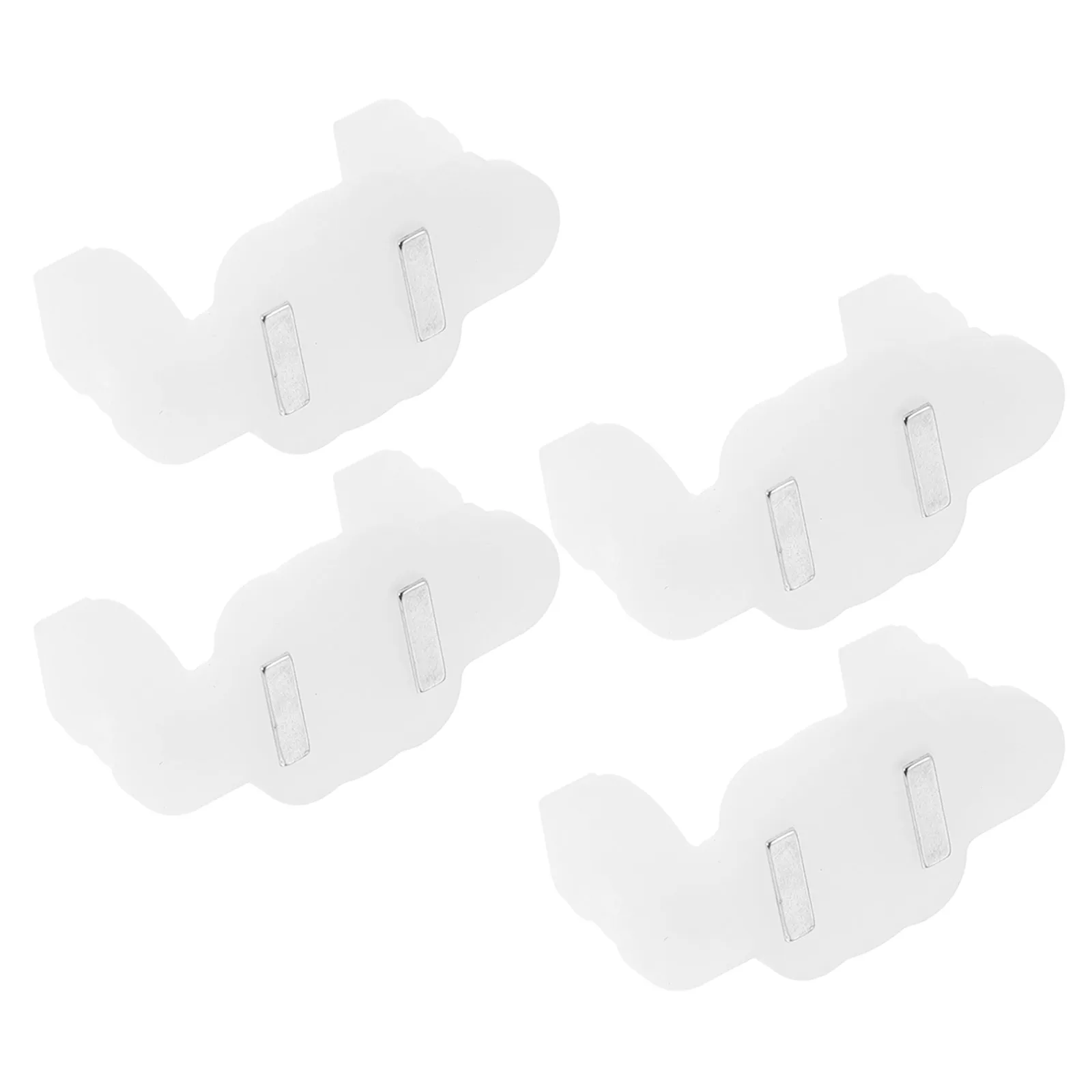 

4pcs Magnetic Light Clips Outdoor Gutter Hooks For Christmas Decoration Adjustable Silicone Waterproof Fence Magnet