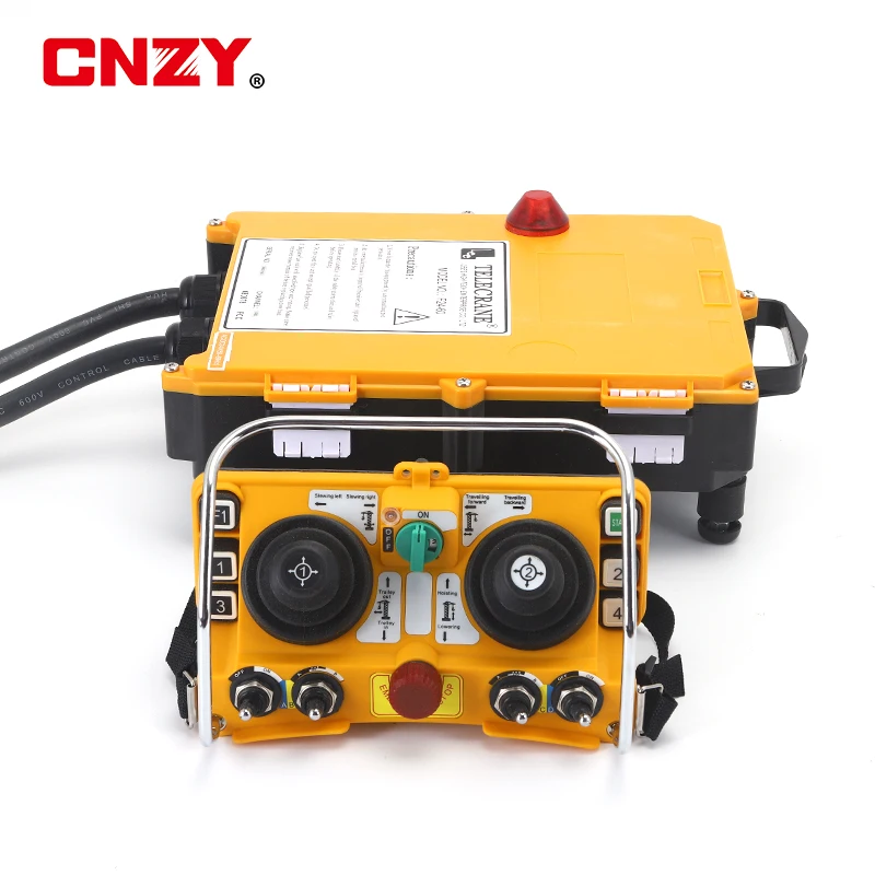 F24-60 Rocker Waterproof Industrial Hydraulic Joystick Radio Remote Control For Overhead Bridge Crane Electric Hoist AC/DC24V