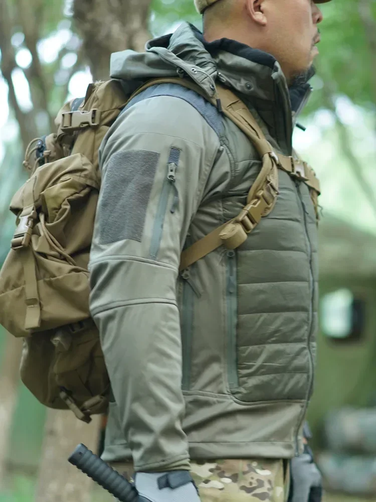 Outdoor Tactical Soft Shell Jacket Isg2.0 Upgraded Windproof And Waterproof Detachable Hood Hiking Hunting Coat