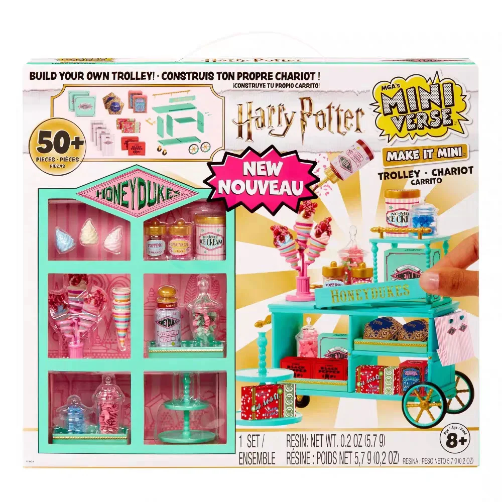 Miniverse Harry Potter Honeydukes: Mini Carrito de Dulces, Caja Sorpresa DIY, Juguete Coleccionable de Micro Escena para Fanáticos Adultos