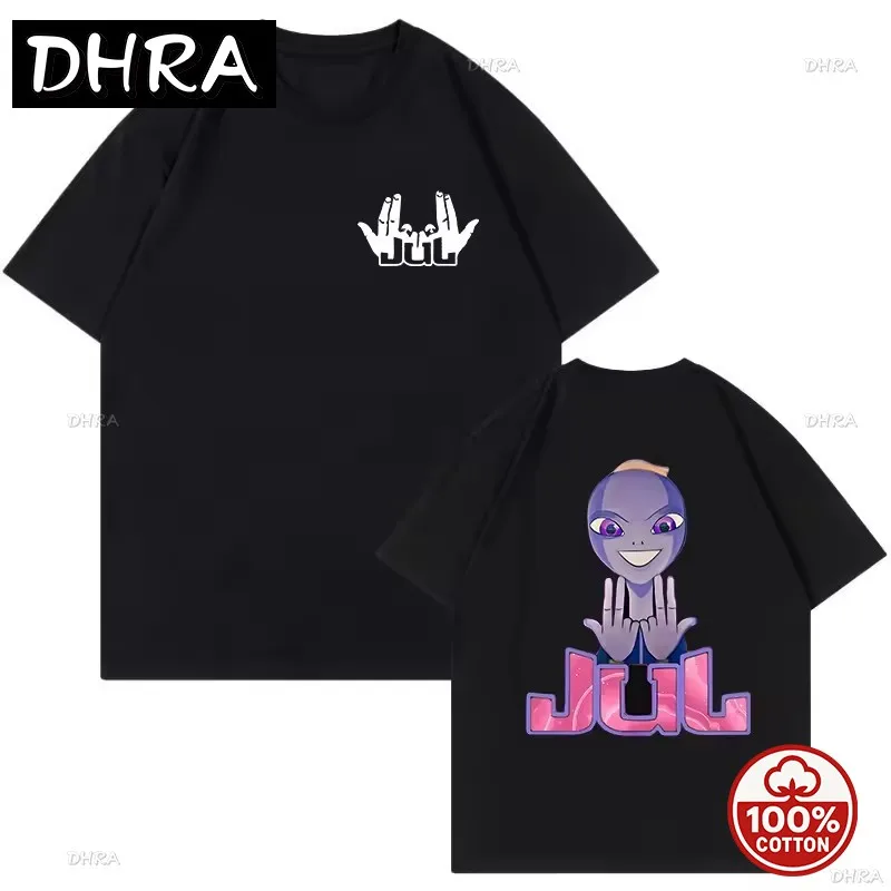 

Футболка с короткими рукавами Maillot Jul, мужская хлопковая футболка высокого качества с графическим рисунком, топы, одежда, футболка с графическим слоганом в стиле Харадзюку