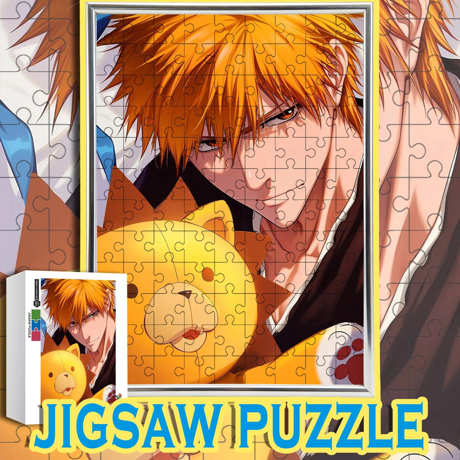 

BLEACH theme Ichigo Kurosaki and Kon Jigsaw 108/200/300/500/1000pcs wooden floor game puzzle,home decoration,gift