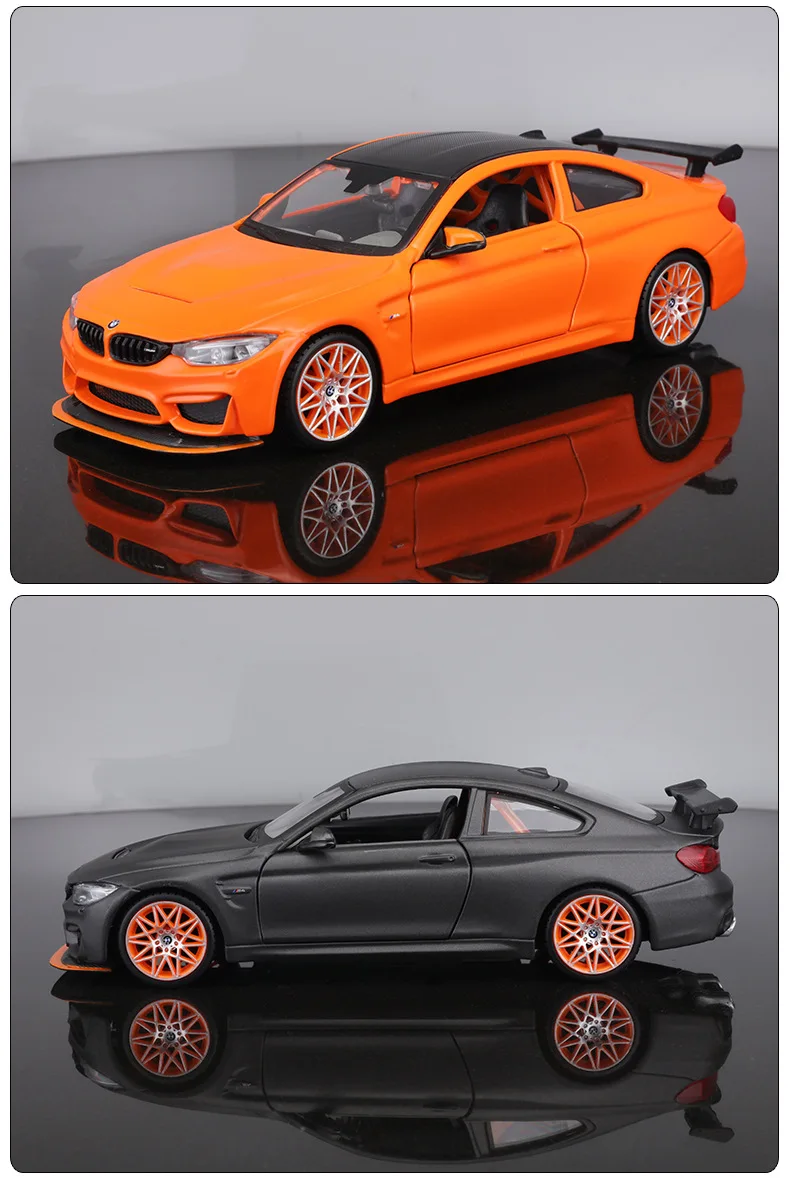 Maiisto-BMW M4 GTS Modelo Carro Liga, 1:24 Modelo, Coleção de Carros Esportivos, Veículo De Luxo, Ornamento, Presente De Aniversário Do Namorado