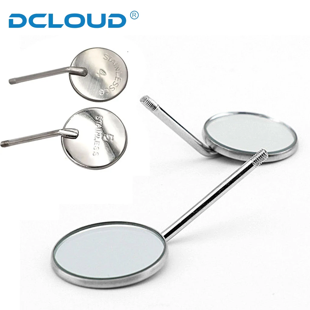 DCLOUD 10Pcs/Pack Dental Mouth Mirror Head Stainless Steel Mouth Reflector Mirrors Narzędzie do pielęgnacji jamy ustnej Akcesoria do odontoskopu