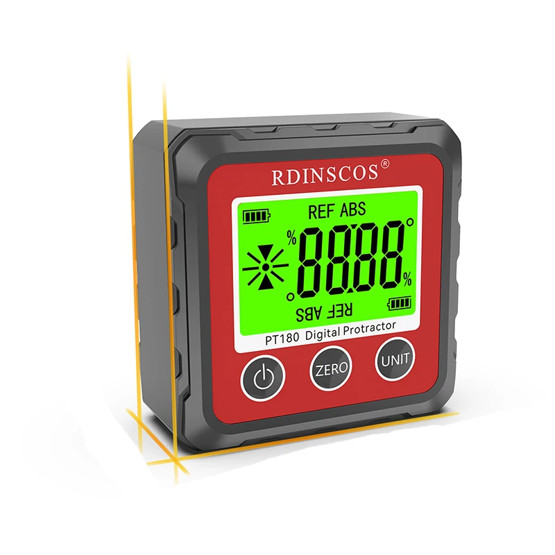 

Digital Angle Gauge Magnetic Protractor Inclinometer Level Angle Detector Angle Cube Level with Magnifying Glass and Backlight