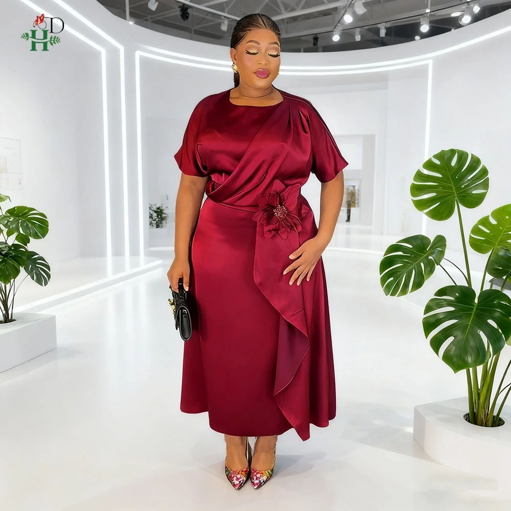 

African Clothe For Women Elegant Dresses Party Wedding Dress Daily Ankara Dress Plus Size Turkey Office Wear Summer Fashion Gown