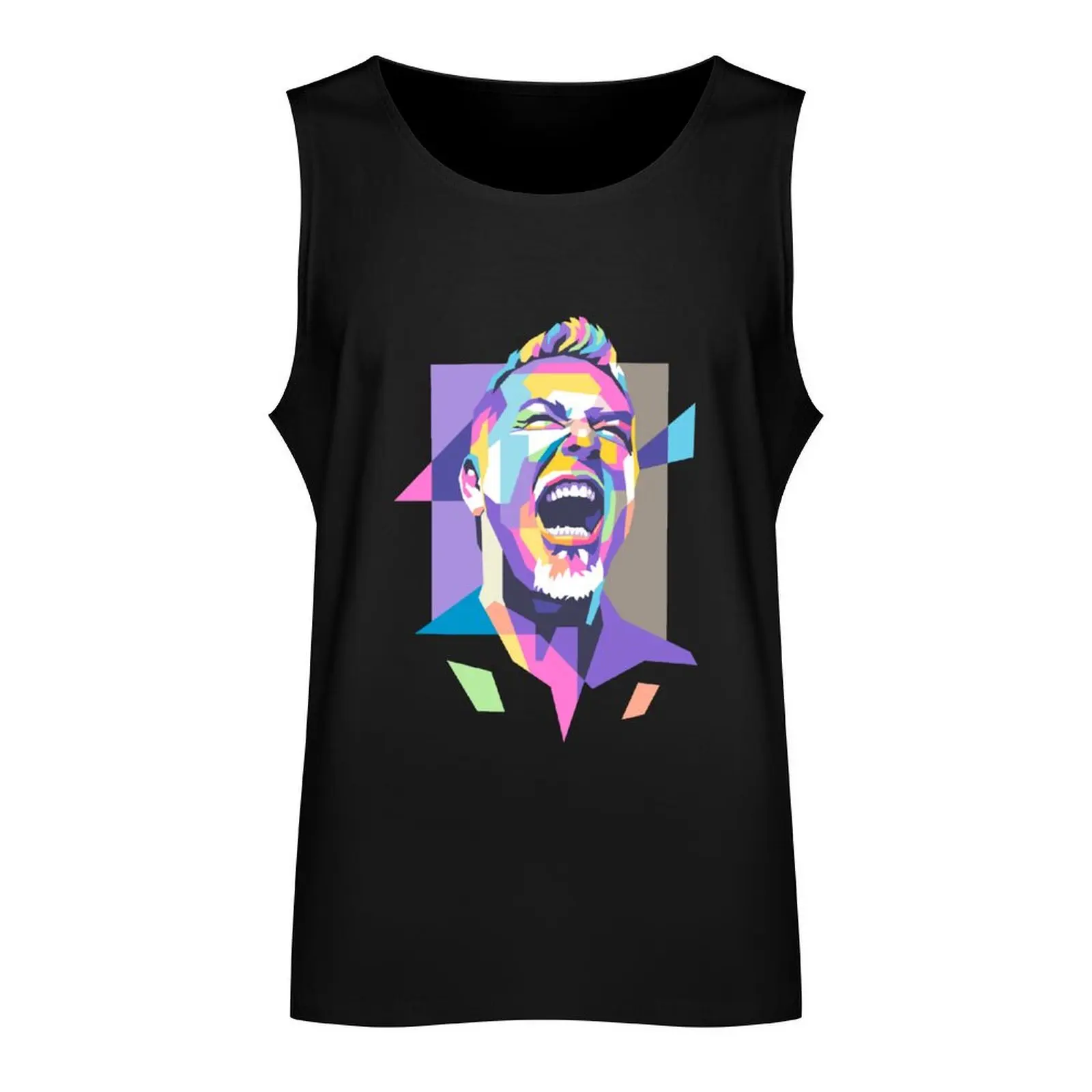 James Hetfield in WPAP Tank Top bodybuilding t-shirts for Men's gym Sleeveless T-shirt Men's summer t-shirt