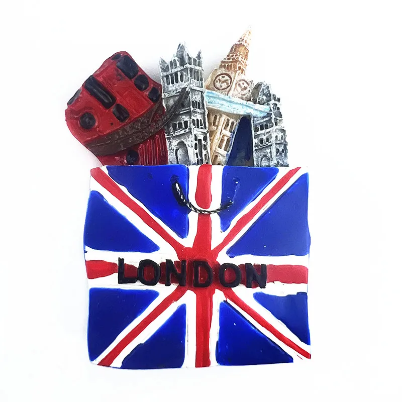 England London Flavor 3D Landmark Fridge Magnets Refrigerator Stickers Tourist Souvenir Decoration Articles Handicraft Gifts