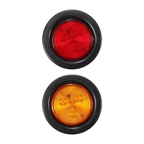 Imagen 2 del producto Mini marcador lateral redondo, señal indicadora, 4 cuentas, luz LED, 12V, 24V, para remolque, camión, caravana, Camper