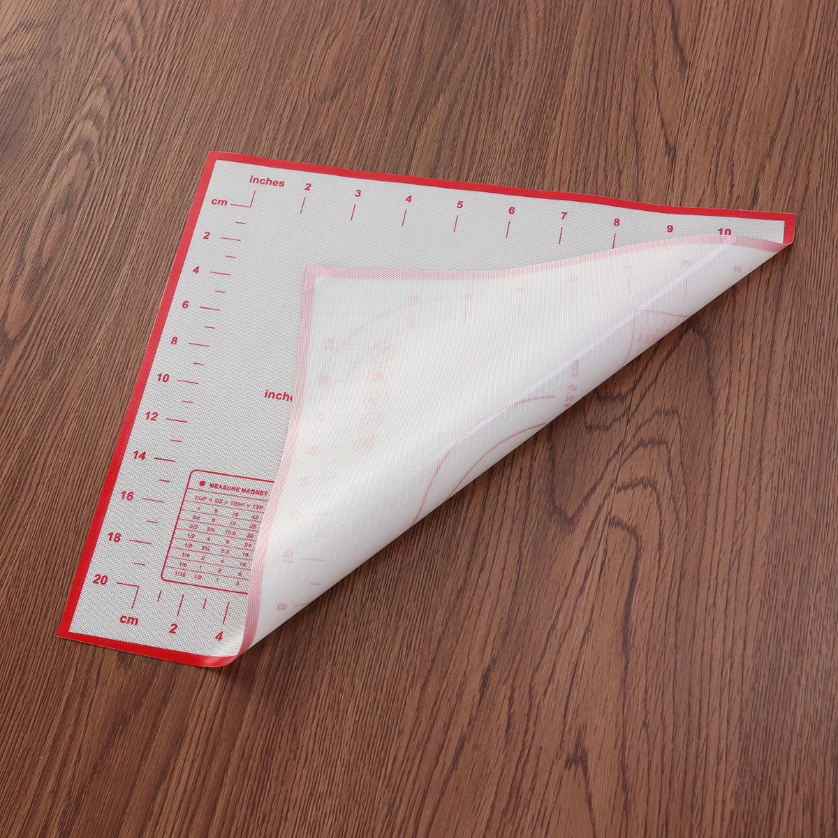 

Nonstick Silicone Pastry Baking Mat Non-Slip Heat Safe Rolling Dough Fondant Sheet 26x29cm Red Measurement Conversion Guide