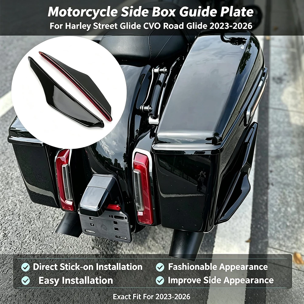 Motorcycle Side Box Guide Plate Decor Trim For Harley CVO Road Glide ST Street Glide Ultra Limited FLHX FLTRX 2024-2026