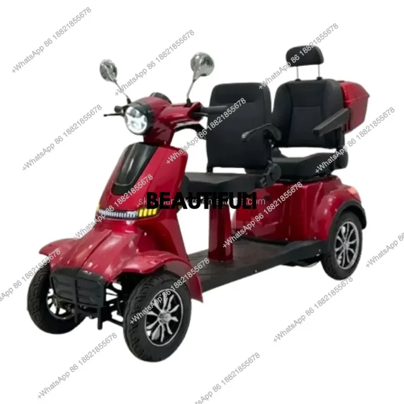 Factory Hot Selling 4 Wheel Mobility Scooter Double Seat Electric Scooter for the Elderly 1000W Scooter Heavy Duty