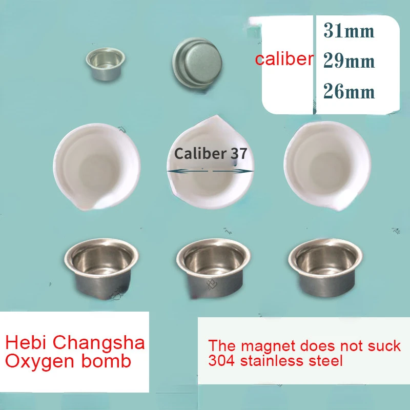 5Pcs Calorimeter Crucible Oxygen Bomb Heating Pot Coal Sample Combustion Pan 26 32mm Mm Ceramic Crucible