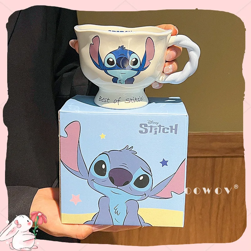 2025 nueva taza de cerámica de marca Disney Shi Dizai de 350ml, bonita taza de pareja, taza de café de alto valor, regalo de cumpleaños y Navidad