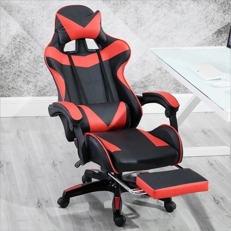 Zero gravity Internet cafe rocking chair game cheap computer computer game chair with foot pads gold pu leather racing chair gam