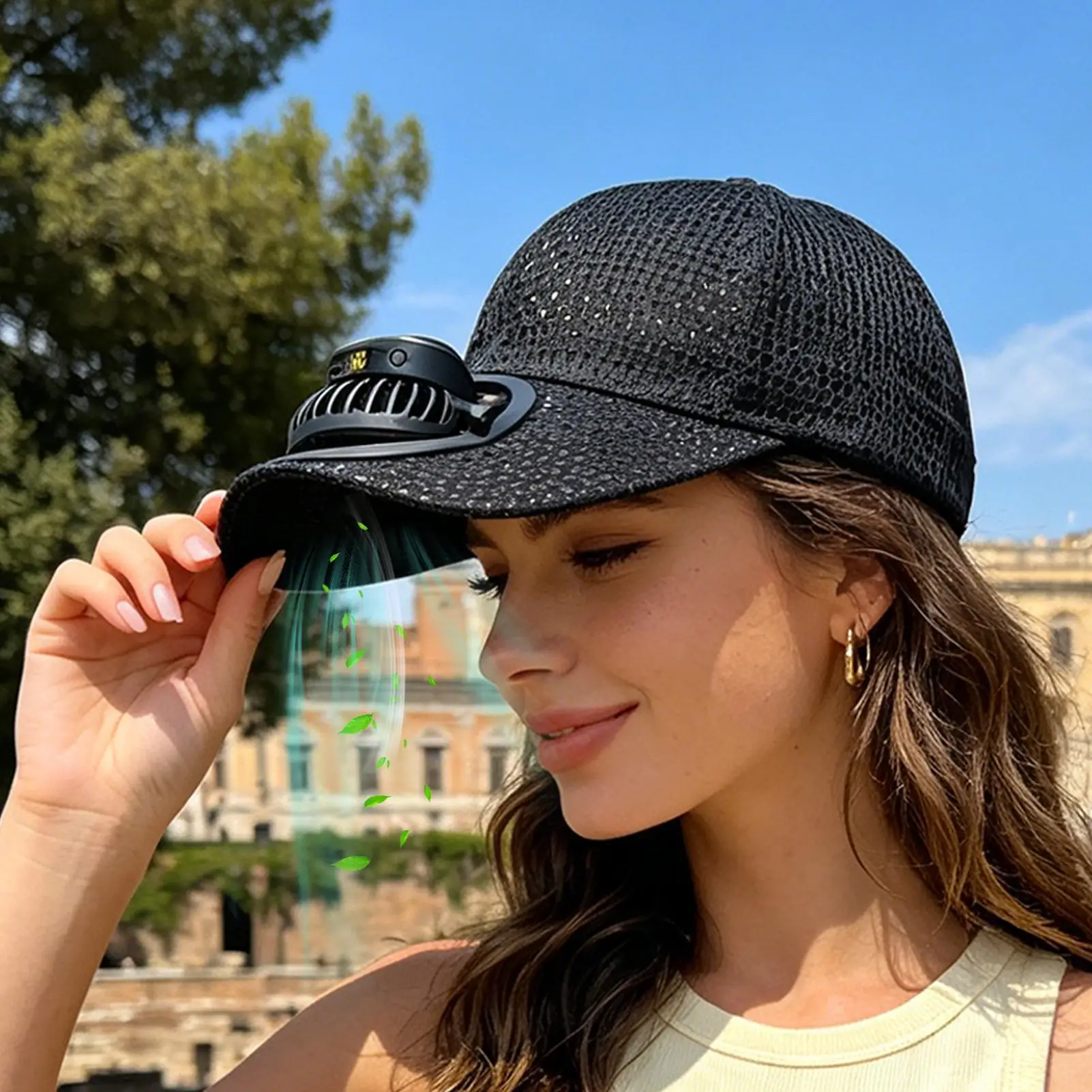 

Solar Fan Hat Men Women USB Charging Cooling UV Protection Cooling Fan Hat Solar Powered For Outdoor Summer Beach Picnic Travel