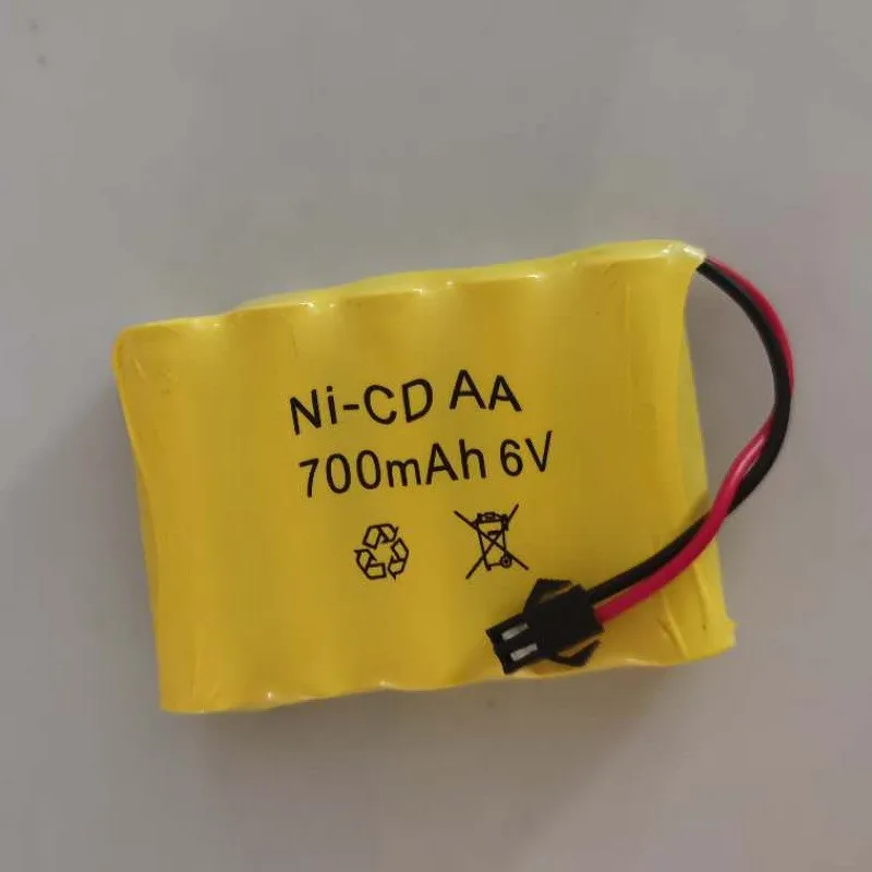 buy more will cheap AA5 6v toy rechargeable battery pack SM connector climber buggy battery pack accessories 700MAH NI-CD