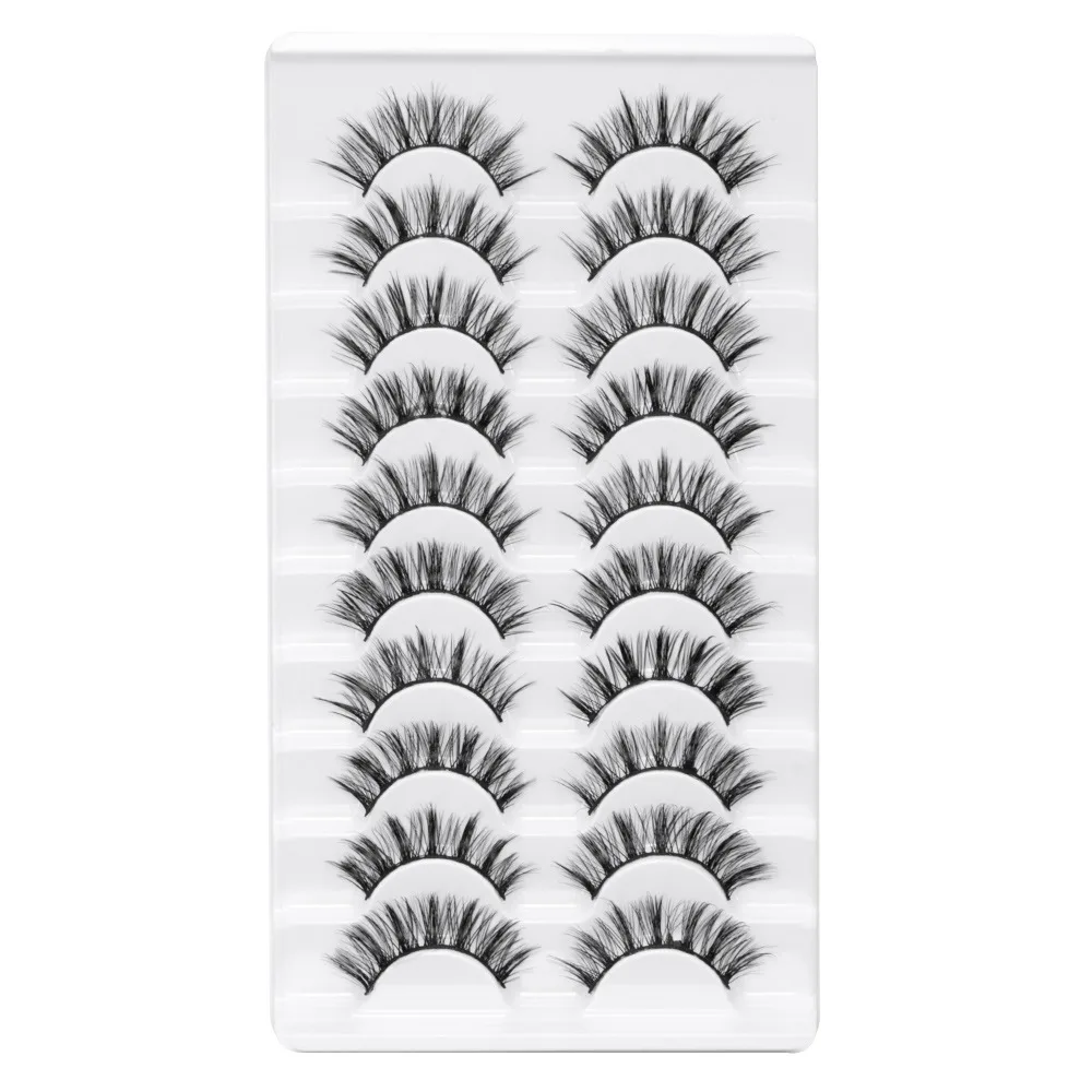 Faux cils complets pour femmes, longs et naturels, faits à la main, sans cruauté, outils de maquillage pour les yeux, extensions de cils