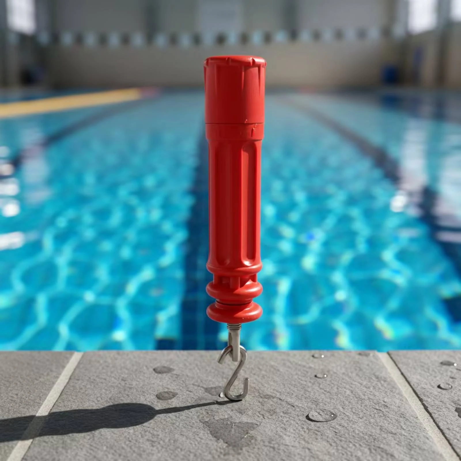 Compact Ribbed Plastic Tensioner Pool Lane Stabilizer Cylindrical Gancho S Accessory for Swimming Competition Setup