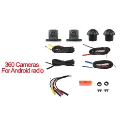 360 자동차 카메라 풀 HD 1080P 720P 백업 360도 자동차 2D 3D 뷰 자동차 시스템 안드로이드 라디오 용 4 카메라