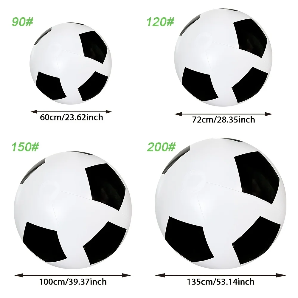 1pc Giant PVC Inflatable Soccer Ball Football Adult & Teen Outdoor Sports Toy for Beach, Backyard, Party Games