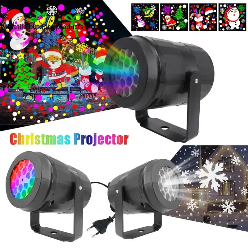 Projecteur de noël lumières vacances en plein air lampe de Projection Led étanche décor de noël flocon de neige lumière Laser lumières de scène de fête