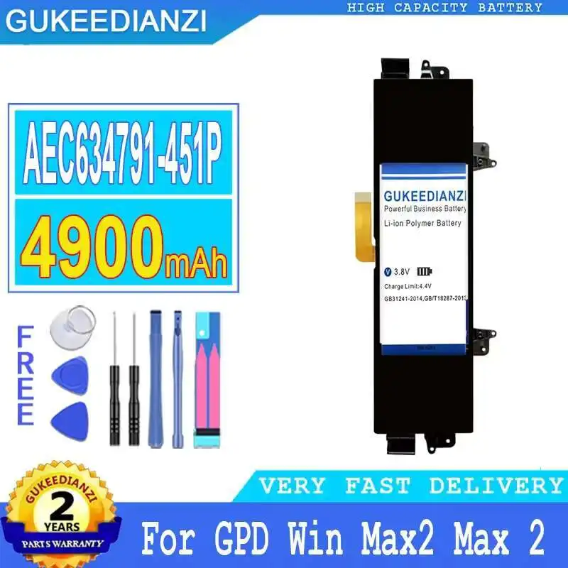 

For Gpd Win Max2 Max 2 Premium Replacement 4900Mah AEC634791-4S1P Laptop Battery