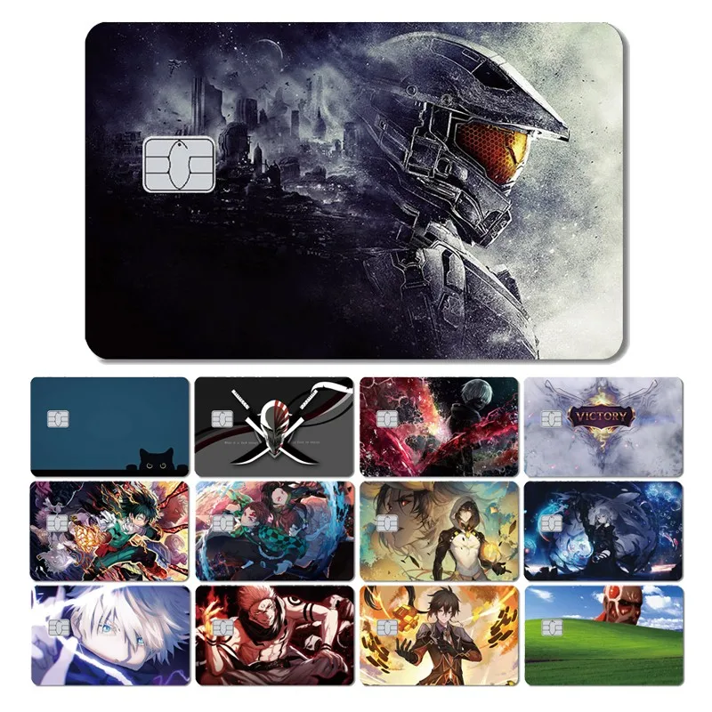 Anime Fashion Game Hunter Skull Titan Matte Front Creidt Card Debit Card Sticker Film Case Tape for Small Big Chip No Chip