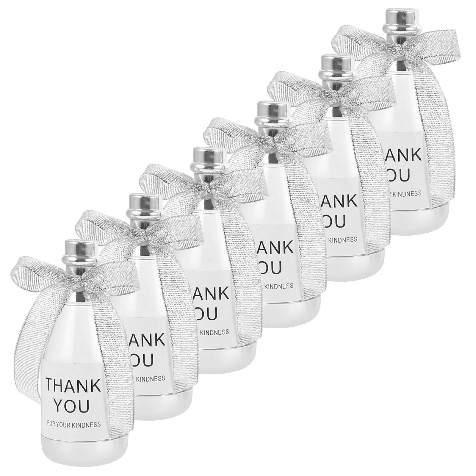 6Pcs Elegant Bottle Style Candy Boxes Transparent Visible Design Wedding Party Favor Storage Containers for Engagement