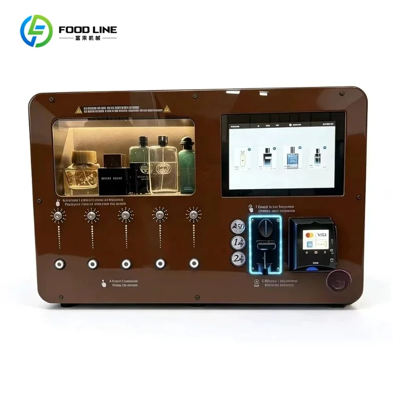 Deluxe smart touchscreen wall-mounted cologne vending machine, supports card reader SDK,