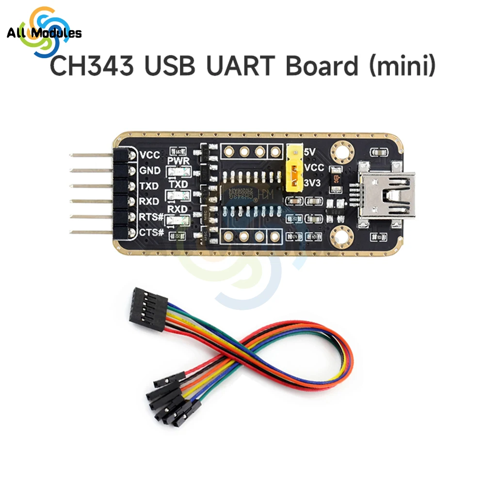 USB to Uart TTL Adapter CH343G Chip 6MBPS Overvoltage Protection Anti Static 6Pn Serial Converter Module for Win7/8/10/11