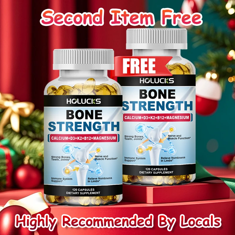 

High Potency Bone Strength Supplement, with Vitamin C & D3, for Menopause & Healthy Aging, Maximum Absorption & Density