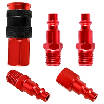 Universal Air Coupler e Plug Kit, Quick Connect Air Fitting Set, Compressor de alumínio Fitting Kit, 1/4 