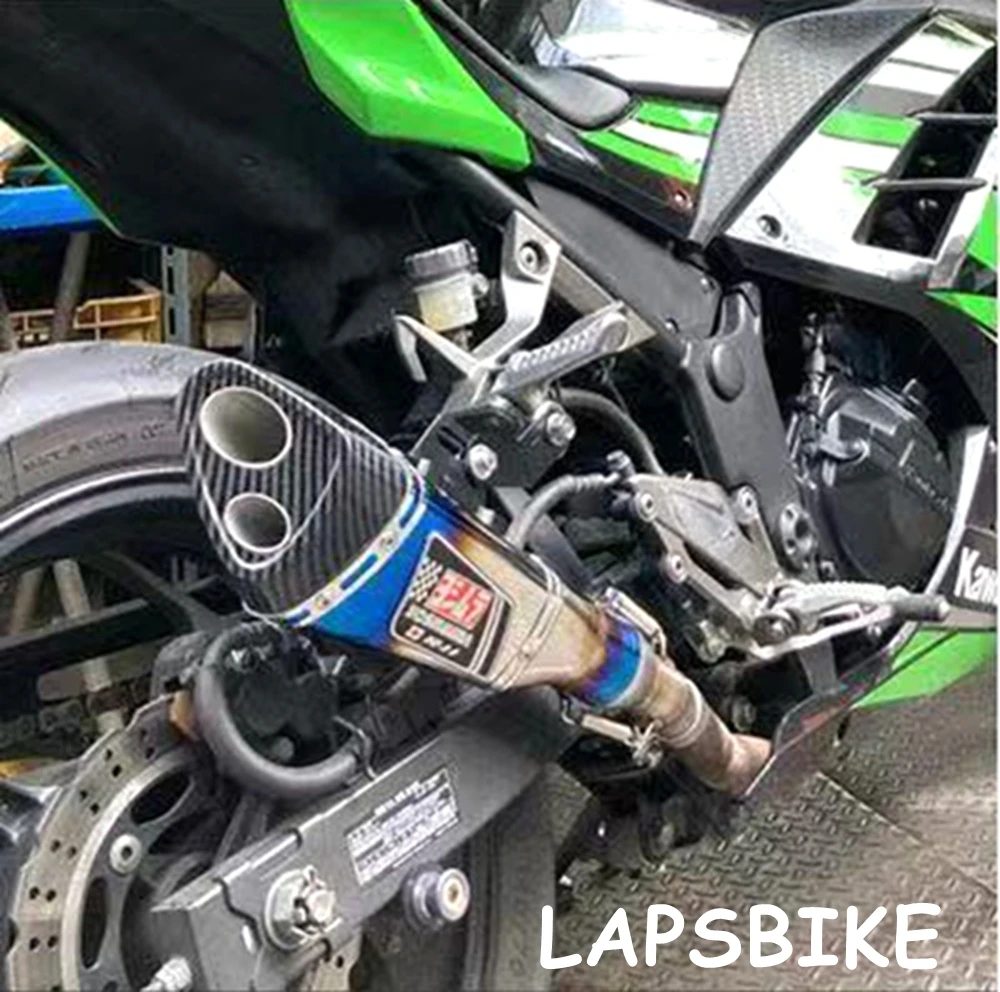 51mm Universal Inlet Motorcycle Exhaust R11 Muffler for R1 R3 R6 R25 MT07 MT09 Ninja400 Z400 Z900 NK650 ZX6R CBR1000 GSX600 502C view 6