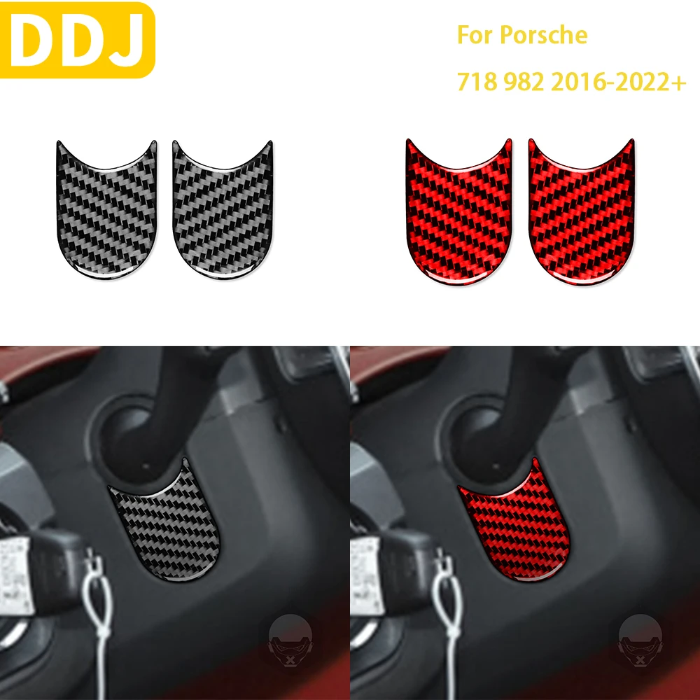 

For Porsche Boxster Cayman 718 982 2016-2022 Car Headlight Stickers Trim Sticker Carbon Fiber Interior Car Accessories