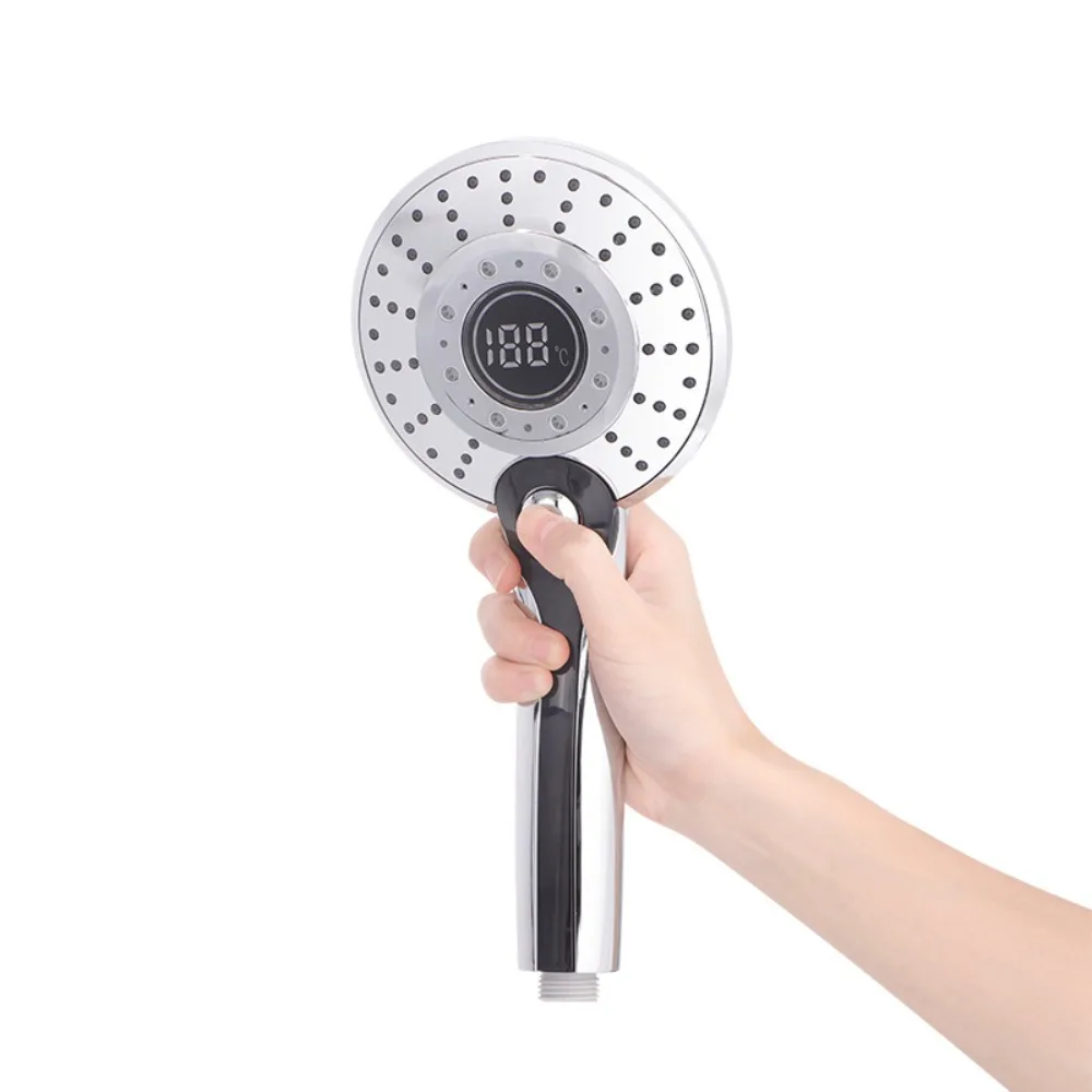 

Temperature Sensor Colorful LED Shower Head Water Power Battery Free Luminous Shower Sprayers Easy To Install Handheld