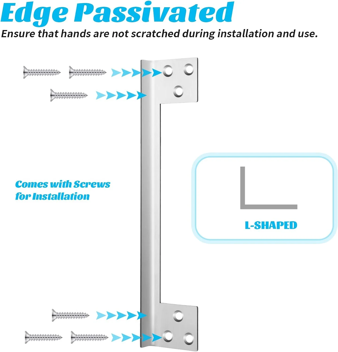 Door Latch Cover 2 Pcs Door Latch Guard Plate L Shaped Security Reinforcement Striker Plates Cover The Gap Between Door Frame